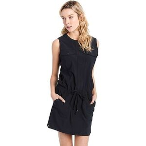 Lole Marina Dress Black Drawstring Waist Front Pockets Size Small‎